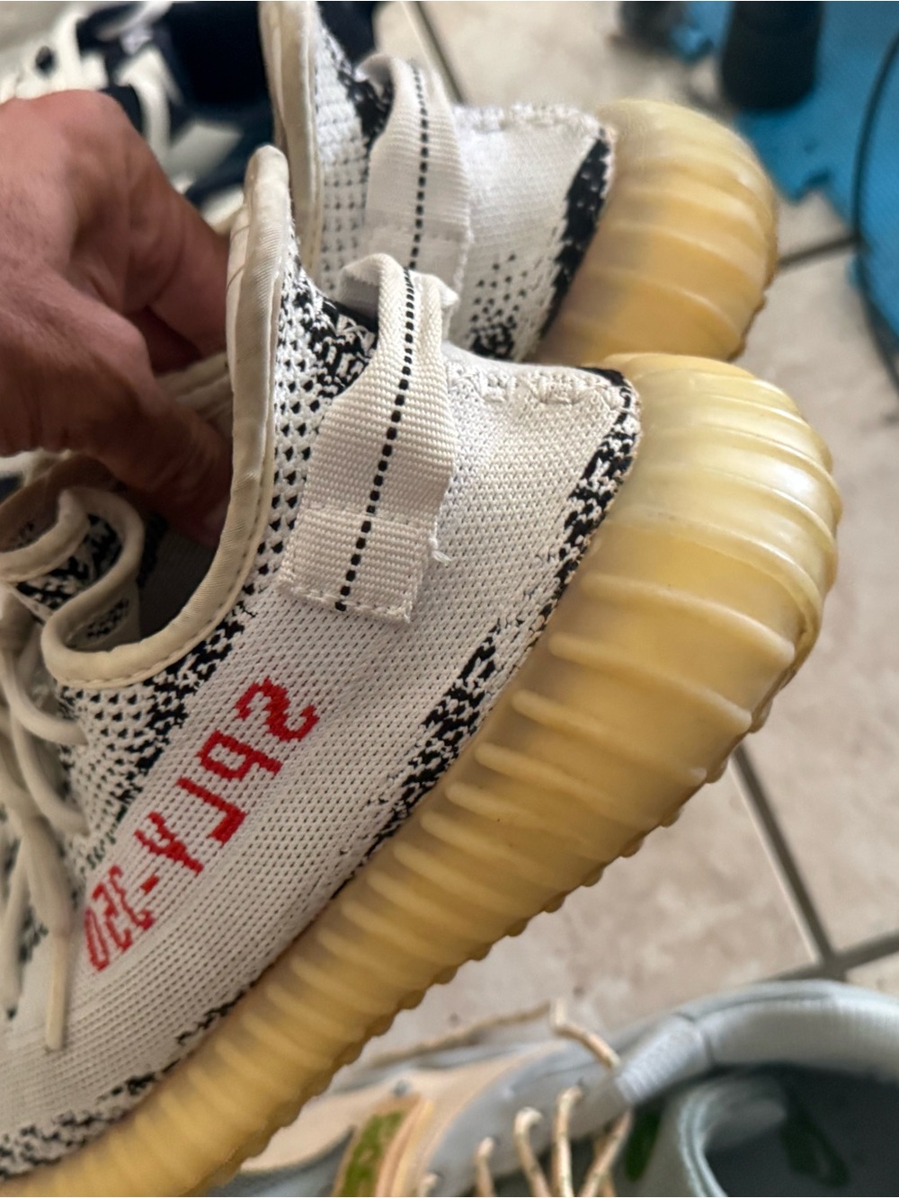 Yeezy 350 boost v2 zebra size 12 no og soles (aftermarket) clean shape